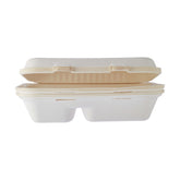 Bio degradable Lunch box in 2 compartment - 500 Pcs - hotpackwebstore.com - Bio - Degradable Products